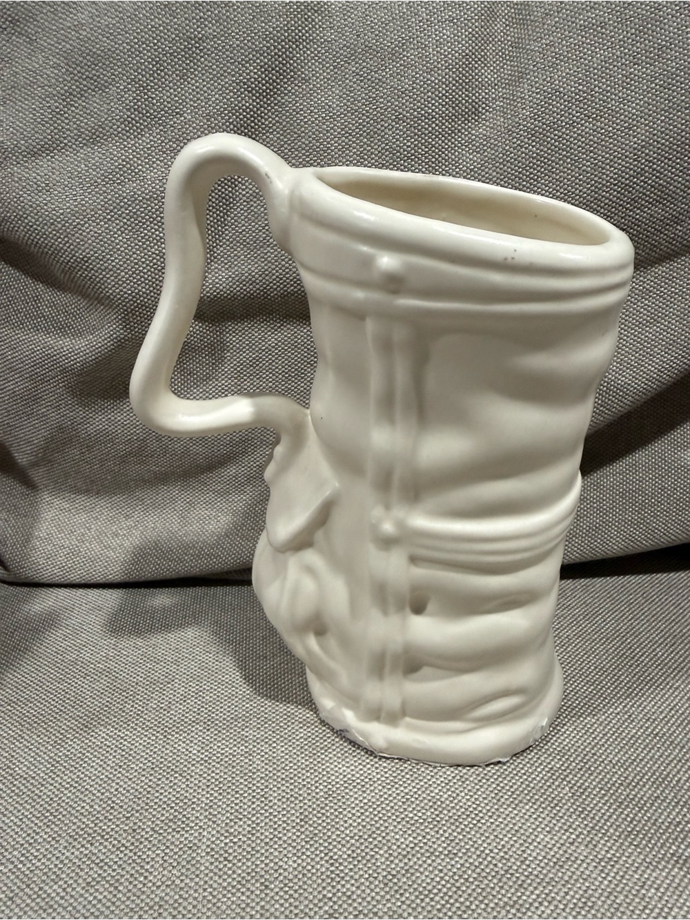 Vintage Haeger White Ceramic golf bag Vase